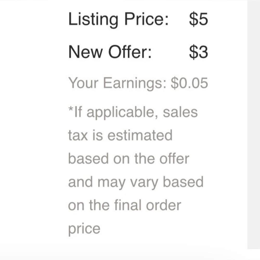 THIS IS IF U OFFER $3- I MAKE A NICKEL. REASONABLE OFFERS PLEASE!!!